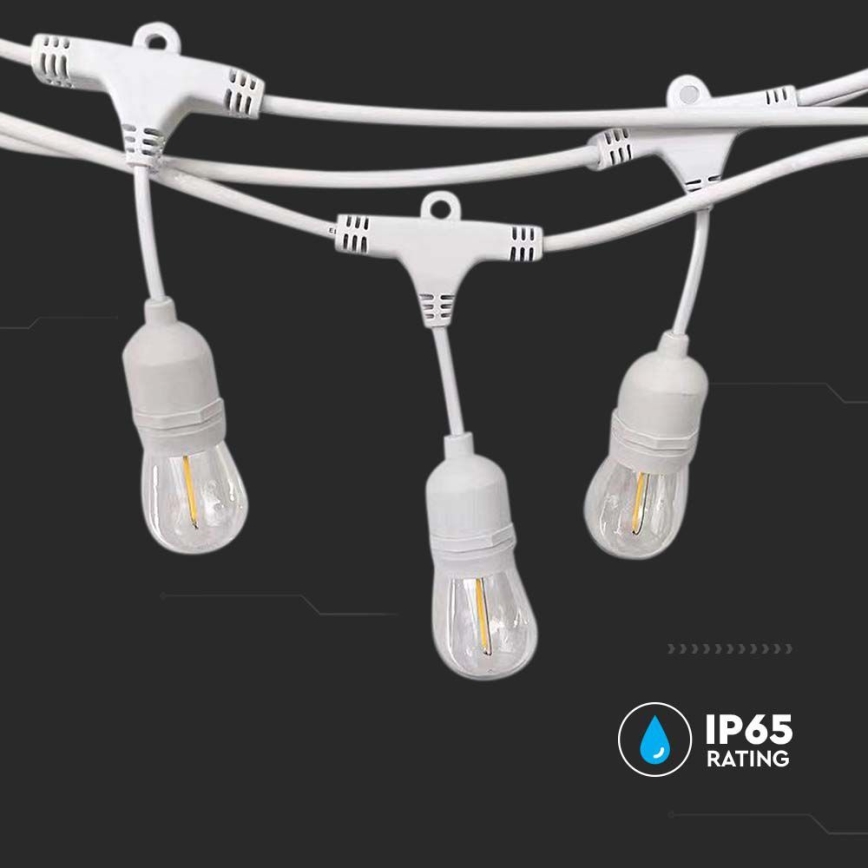 Kültéri STRING égősor 15xE27/40W/230V 15m IP65