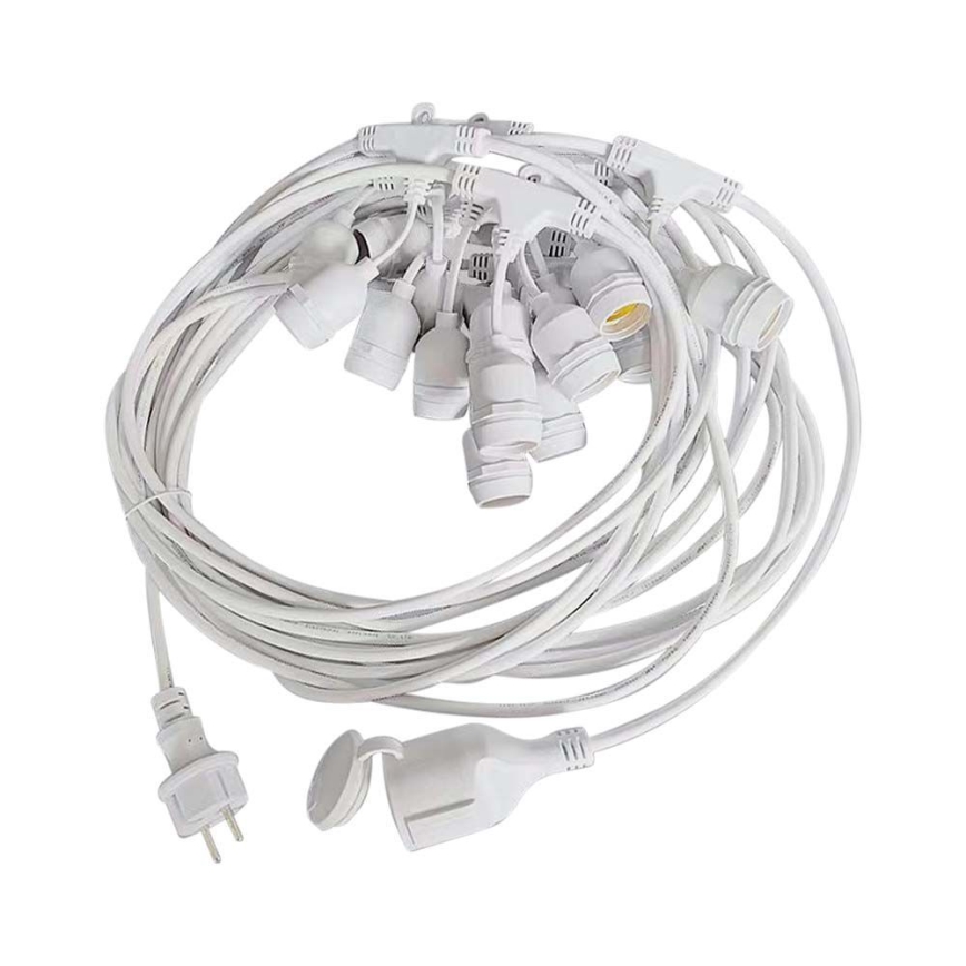 Kültéri STRING égősor 15xE27/40W/230V 15m IP65