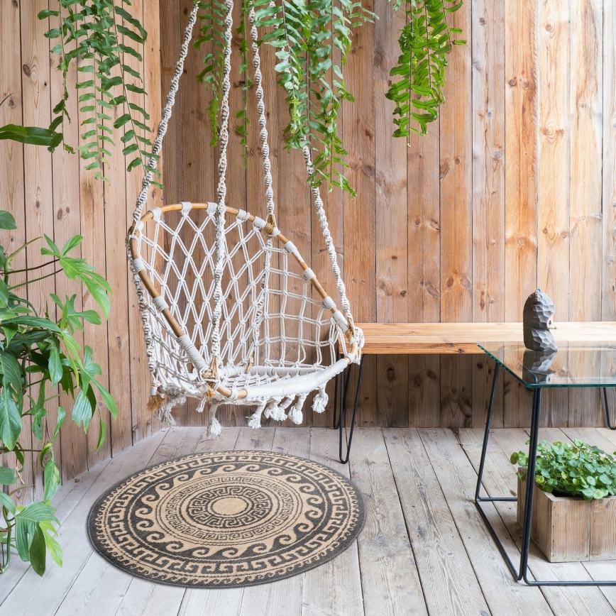 Kültéri szőnyeg DELMAR 80 cm barna/bézs