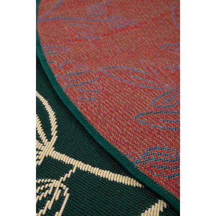 Kültéri szőnyeg JUNGLE 135 cm zöld/levélmintás