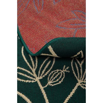 Kültéri szőnyeg JUNGLE 135 cm zöld/levélmintás