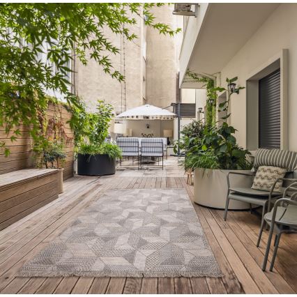 Kültéri szőnyeg ORIA 120x170 cm szürke/bézs