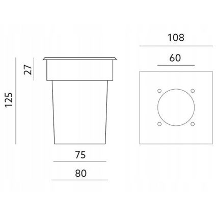 Kültéri taposólámpa ENTRADA1 1xGU10/50W/230V IP65