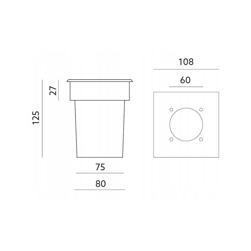 Kültéri taposólámpa ENTRADA1 1xGU10/50W/230V IP65