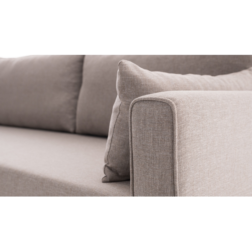 L-alakú sarokkanapé KORFU krémszínű balos