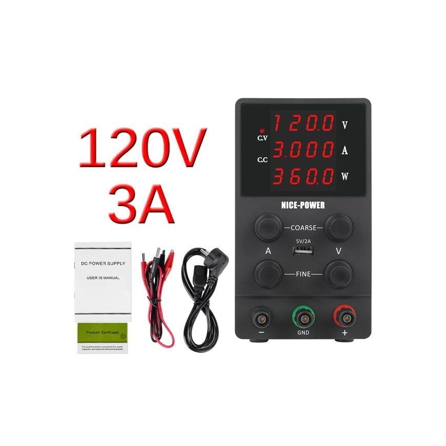 Laboratóriumi áramforrás 0-120V/0-3A