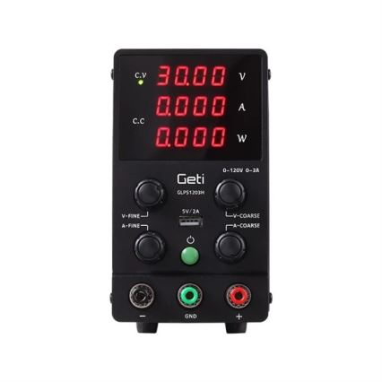 Laboratóriumi tápegység GETI GLPS1203H 0-120V/0-3A