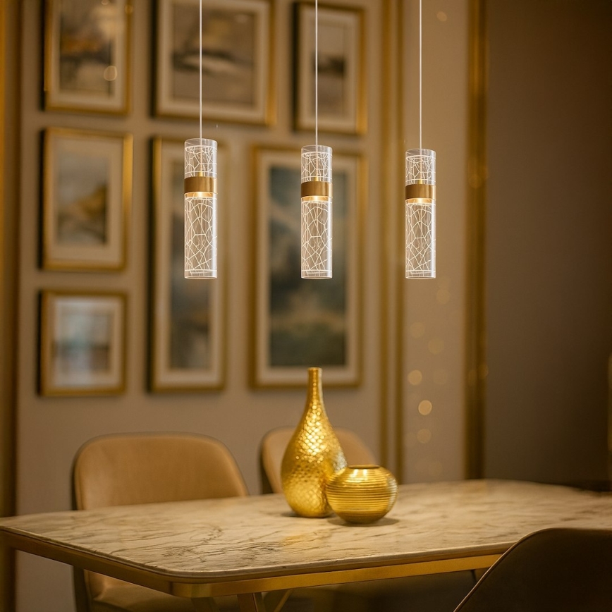 LAGOS csillár kábelen LED/8W/230V arany