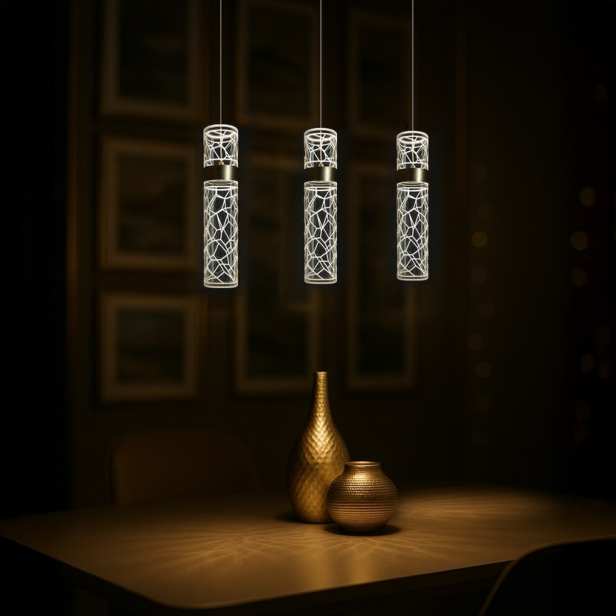 LAGOS csillár kábelen LED/8W/230V arany