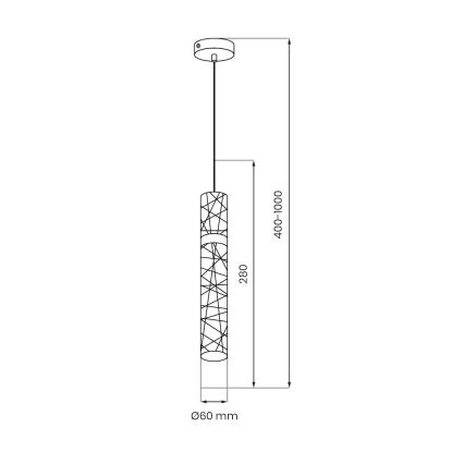 LAGOS csillár kábelen LED/8W/230V arany