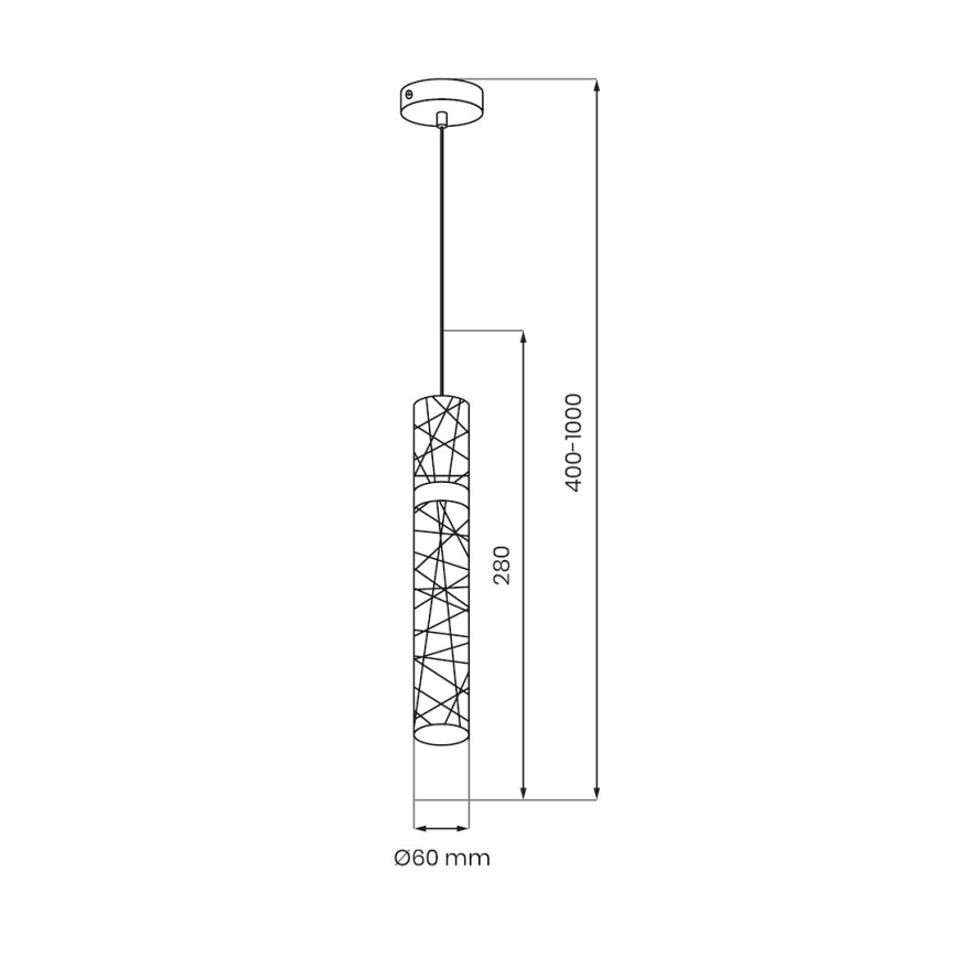 LAGOS csillár kábelen LED/8W/230V arany