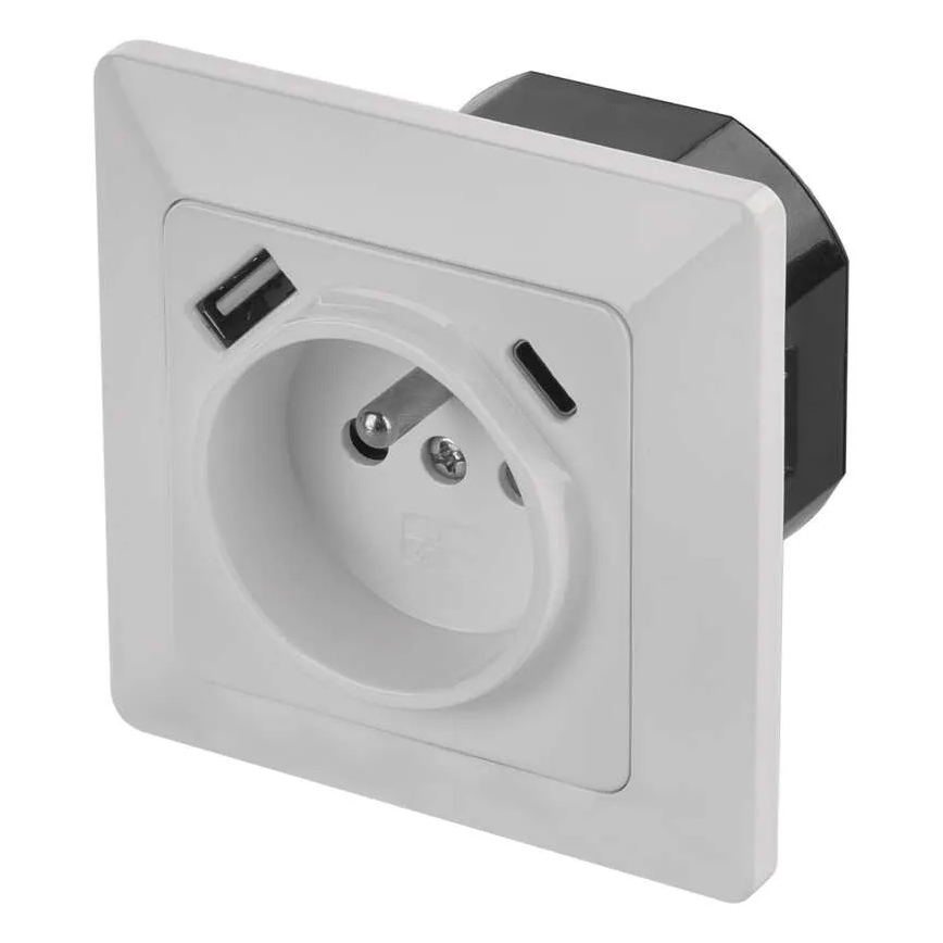 Lakossági fali aljzat USB-A és USB-C csatlakozóval