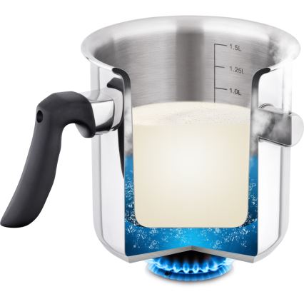 Lamart - Tejforraló 1,5 l rozsdamentes acél