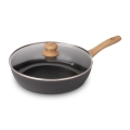 Lamart - 28 cm-es serpenyő fedővel, fekete/barna