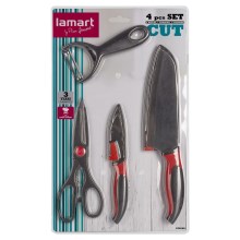 Lamart - Konyhai készlet 4 db - 2x kés, hámozó és olló