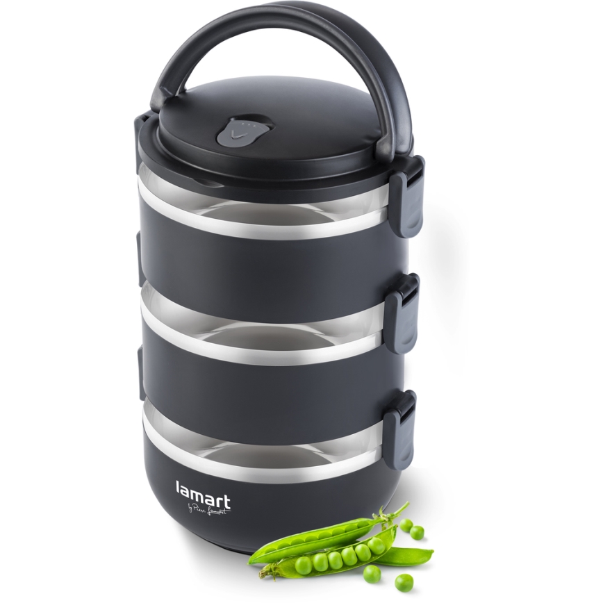 Lamart - Termo ételhordozó 1,8 l fekete