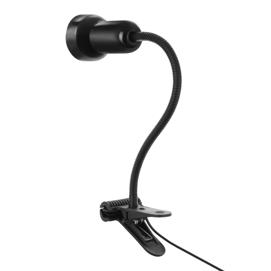 Lámpa csipesszel LOLEK 1xE14/24W/230V fekete