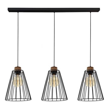 Lámpa huzalon ORAZIO 3xE27/60W/230V fenyő