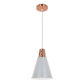 Lámpa kábelre SHADE 1xE27/15W/230V réz/szürke