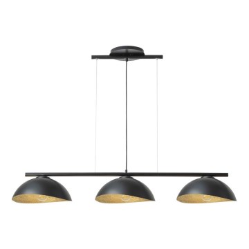 Lámpa kábelre SOLAR 3xE27/60W/230V fekete