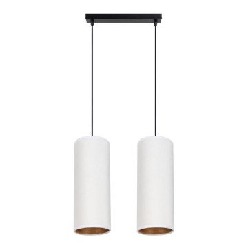 Lámpa zsinóron AVALO 2xE27/60W/230V fehér/rezes