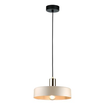 Lámpa zsinóron LATTE 1xE27/60W/230V bézs/fekete/fényes króm