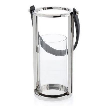 Lámpás LAMPION 30 cm fényezett króm/fekete