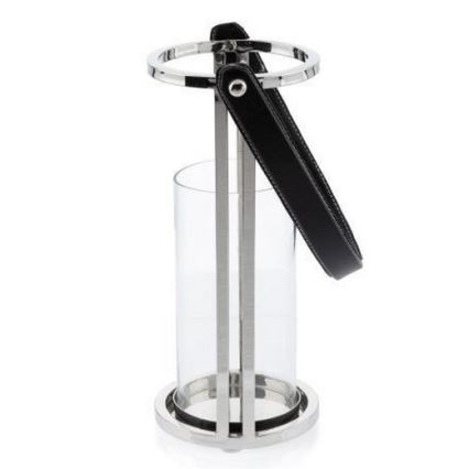 Lámpás LAMPION 30 cm fényezett króm/fekete