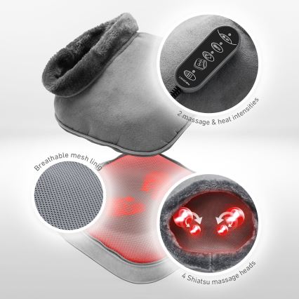 Lanaform - Elektromos lábmasszírozó 2 az 1-ben SHIATSU 30W/230V