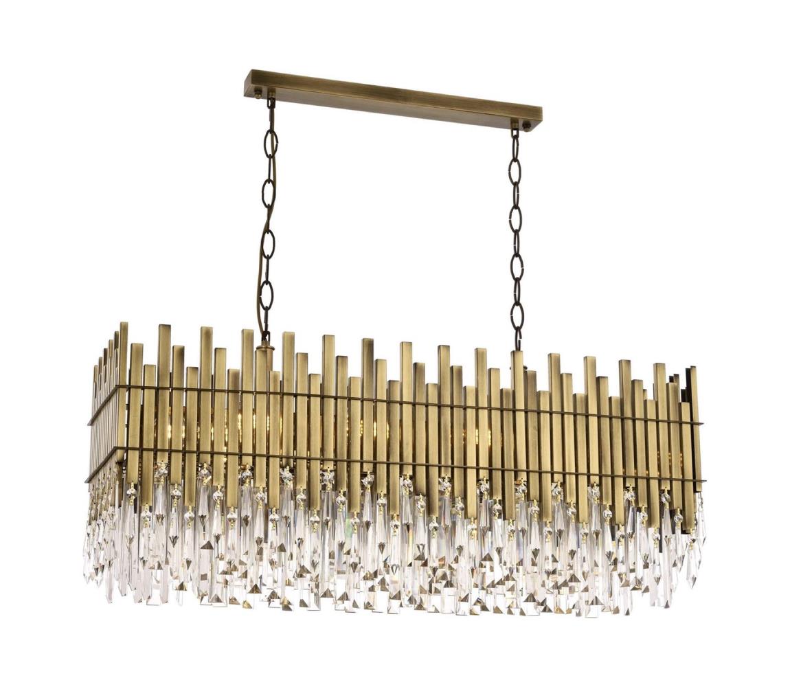 Láncos CRYSTALLINE csillár 8xE27/40W/230V sárgaréz 301AUR1171