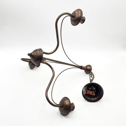 Láncos csillár ANTON 3xE14/15W/230V bronzszínű