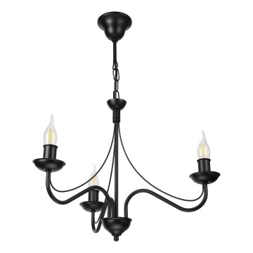 Láncos csillár ANTON 3xE14/15W/230V fekete