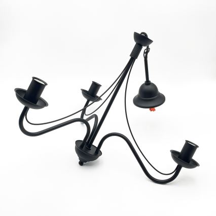 Láncos csillár ANTON 3xE14/15W/230V fekete