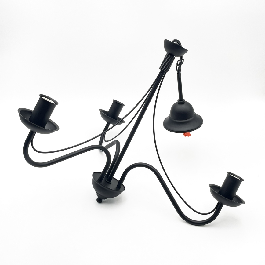 Láncos csillár ANTON 3xE14/15W/230V fekete