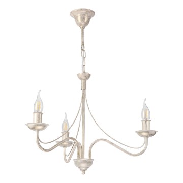 Láncos csillár ANTON 3xE14/60W/230V antikolt fehér