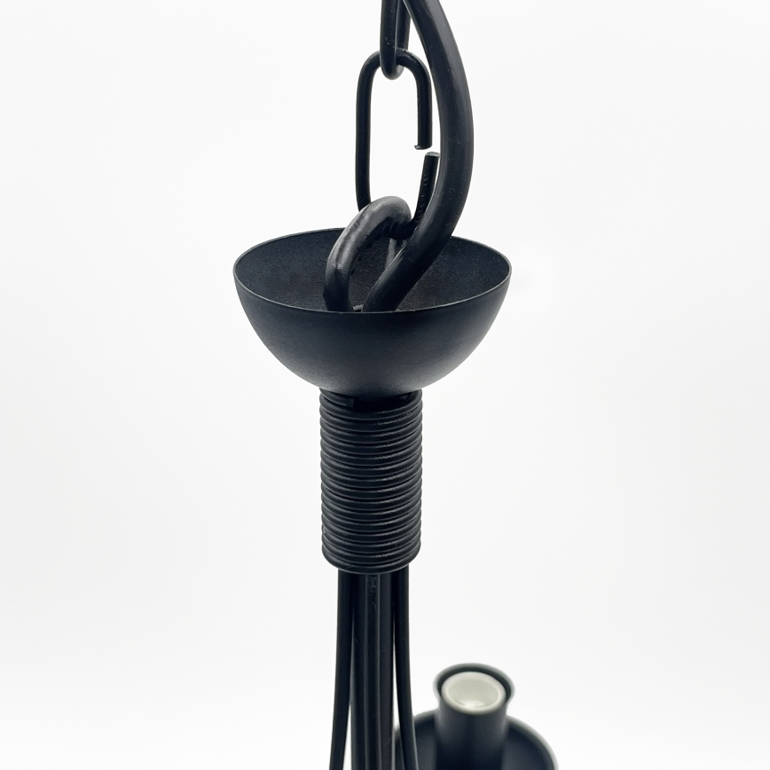 Láncos csillár ANTON 5xE14/15W/230V fekete