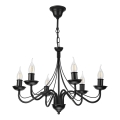 Láncos csillár ANTON 6xE14/60W/230V fekete