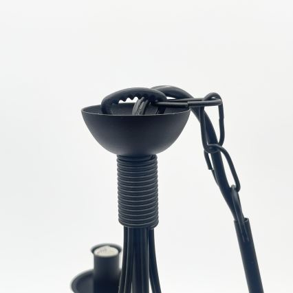 Láncos csillár ANTON 6xE14/60W/230V fekete
