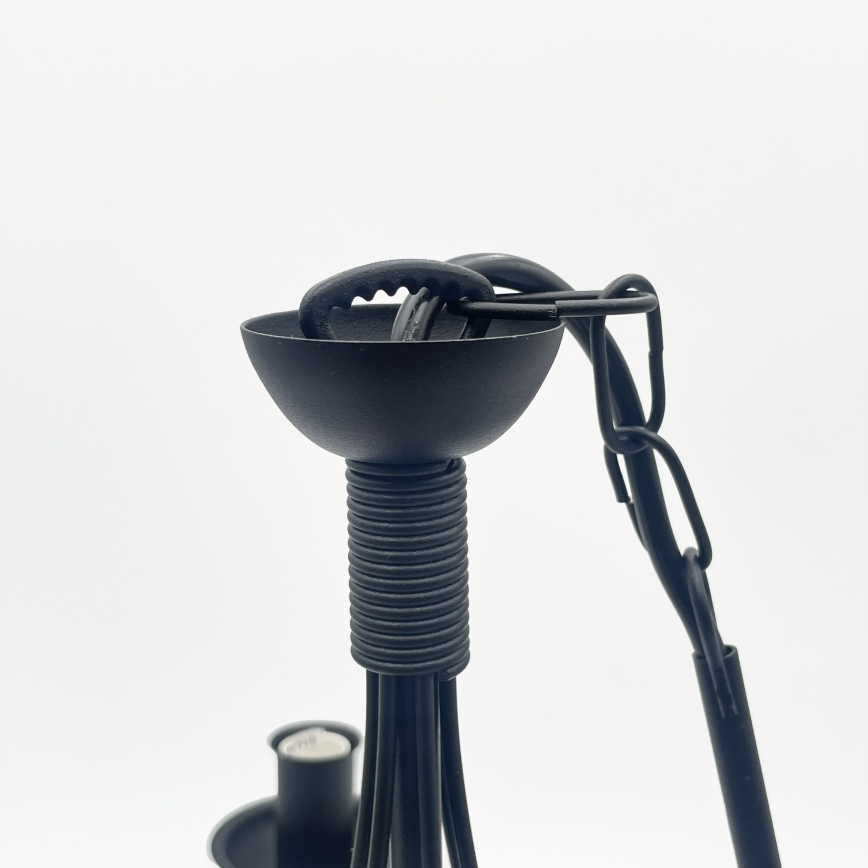 Láncos csillár ANTON 6xE14/60W/230V fekete