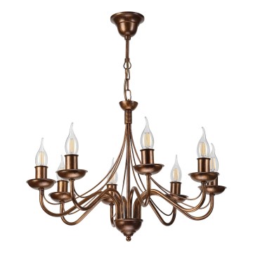 Láncos csillár ANTON 8xE14/60W/230V bronzszínű