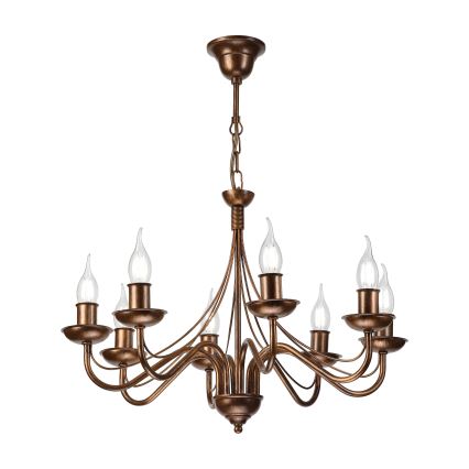 Láncos csillár ANTON 8xE14/60W/230V bronzszínű