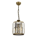 Láncos csillár CRYSTALLINE 1xE27/6W/230V bronz színű