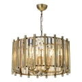 Láncos csillár CRYSTALLINE 6xE14/40W/230V sárgaréz