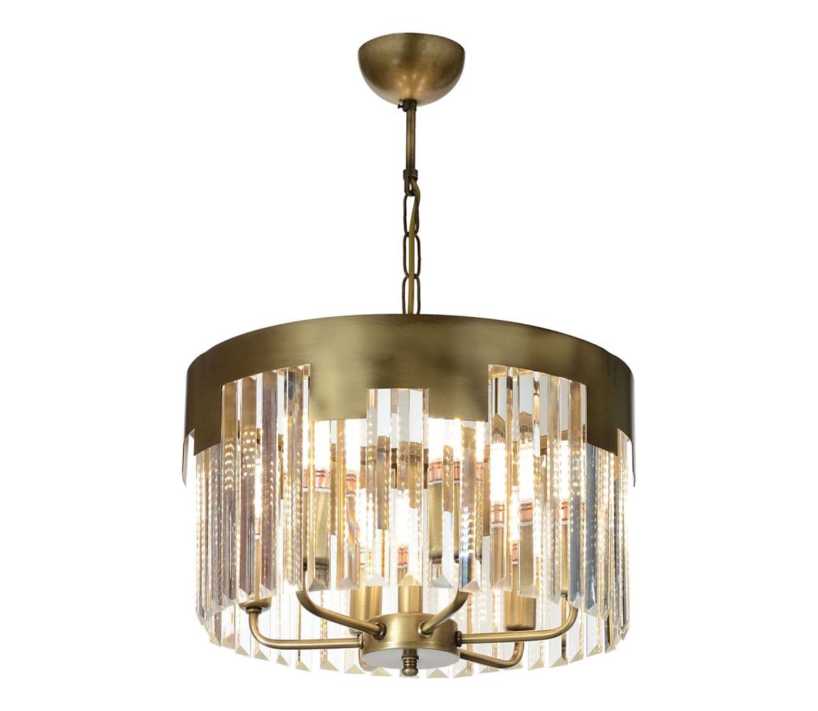 Láncos csillár CRYSTALLINE 6xE27/40W/230V bronz 683AVN1430