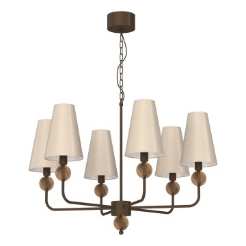 Láncos csillár GRENADA 6xE14/15W/230V bézs