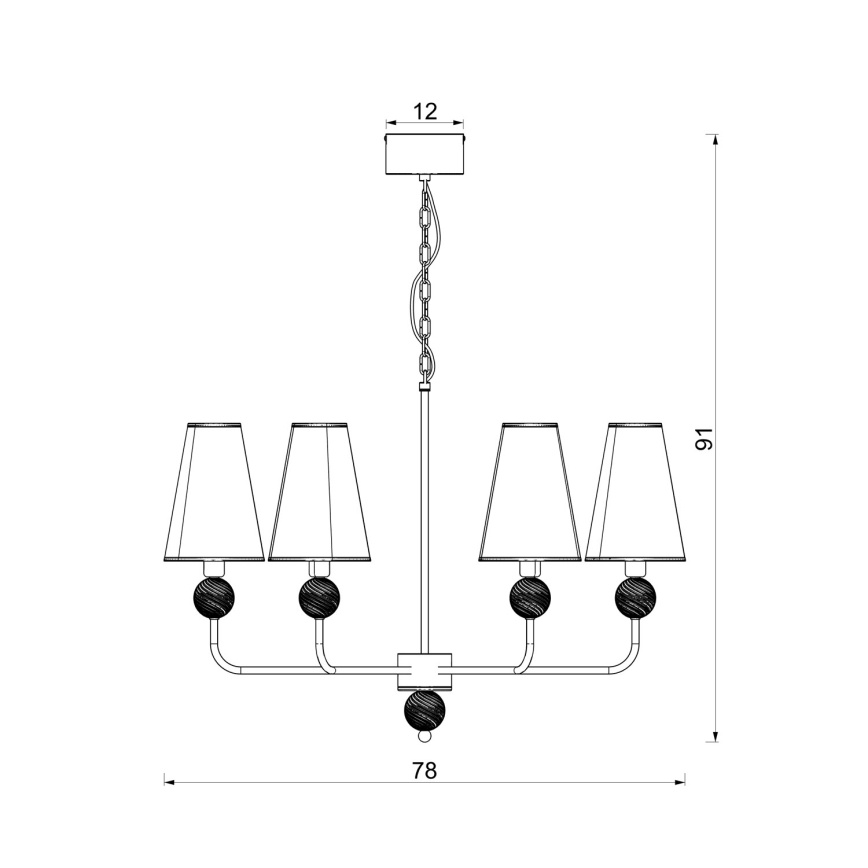 Láncos csillár GRENADA 8xE14/15W/230V szürke