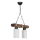 Láncos csillár JASMIN 2xE27/40W/230V barna/fehér