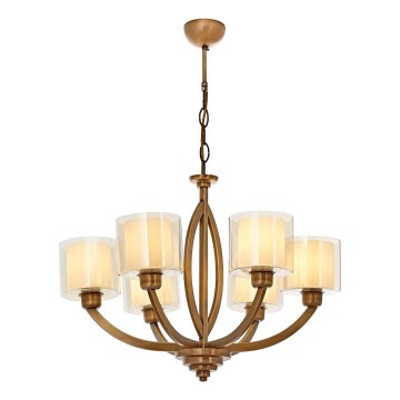 Láncos csillár LAHORE 6xE27/40W/230V bronzszínű