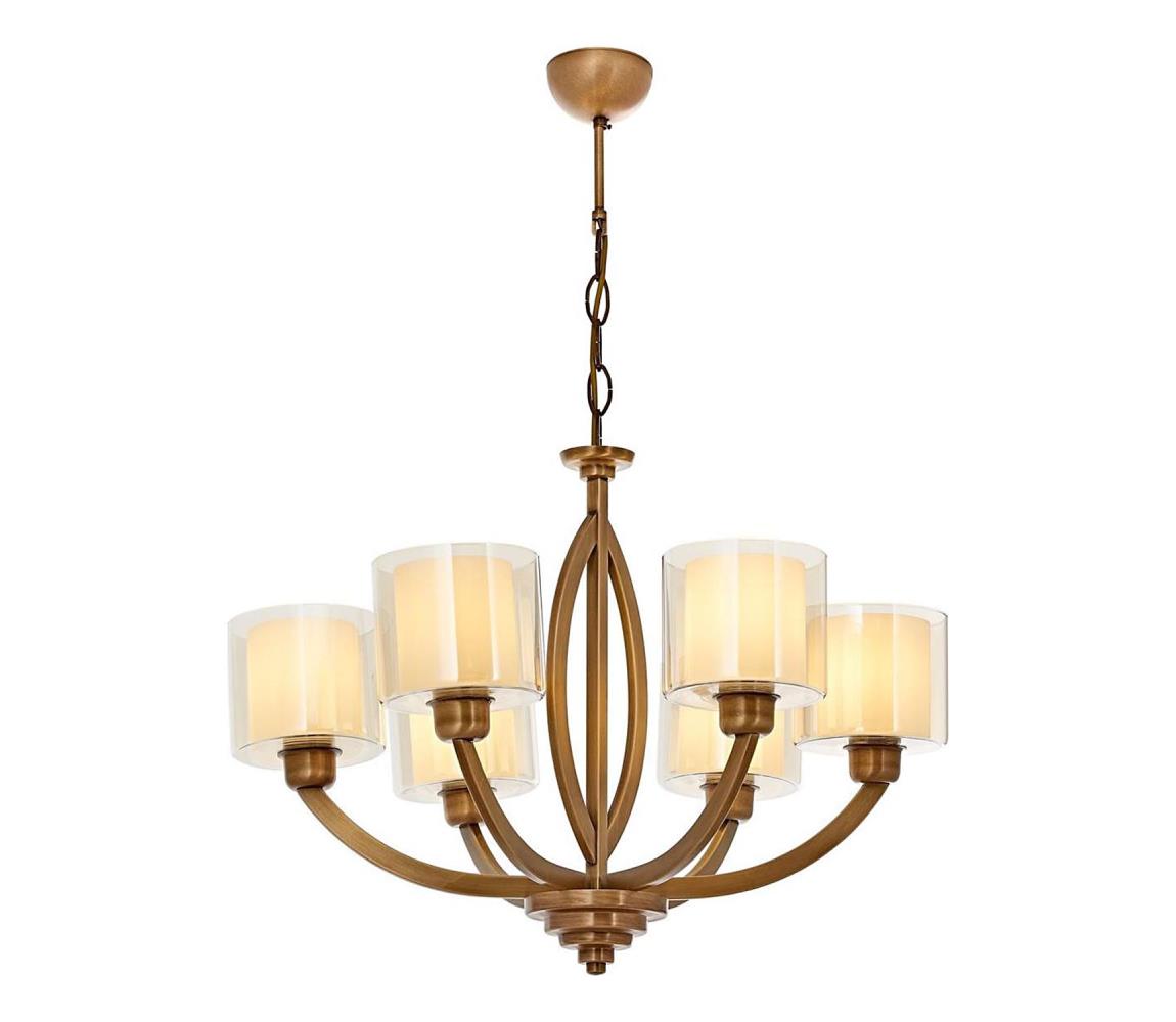 Láncos csillár LAHORE 6xE27/40W/230V bronzszínű 301AUR1306