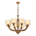 Láncos csillár LAHORE 8xE27/40W/230V bronzszínű